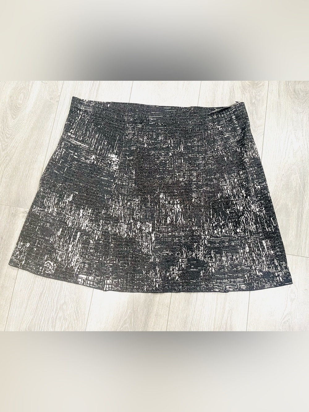 NIC+ZOE Black and White Mini Skirt XL